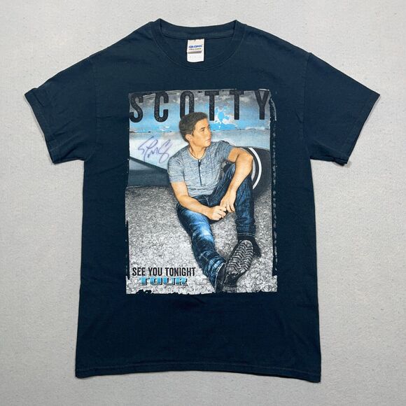 Scotty‎ McCreery Shirt Men Small See You Tonight Tour Country Concert Black - Picture 1 of 8